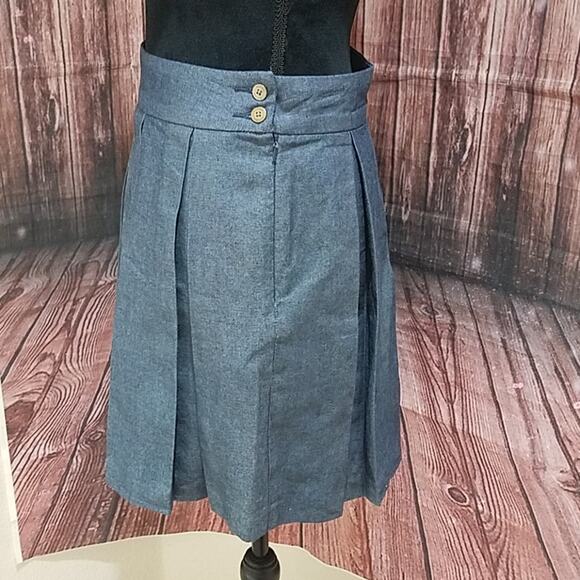 Tommy Hilfiger 100%  COTTON Box Pleat Skirt sz 2 - Picture 3 of 8